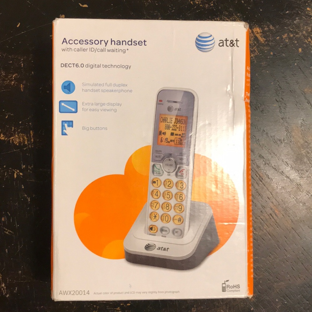 at&t accessory handset with caller ID/call waiting